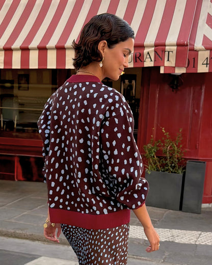 Deer Cardigan - Chocolate