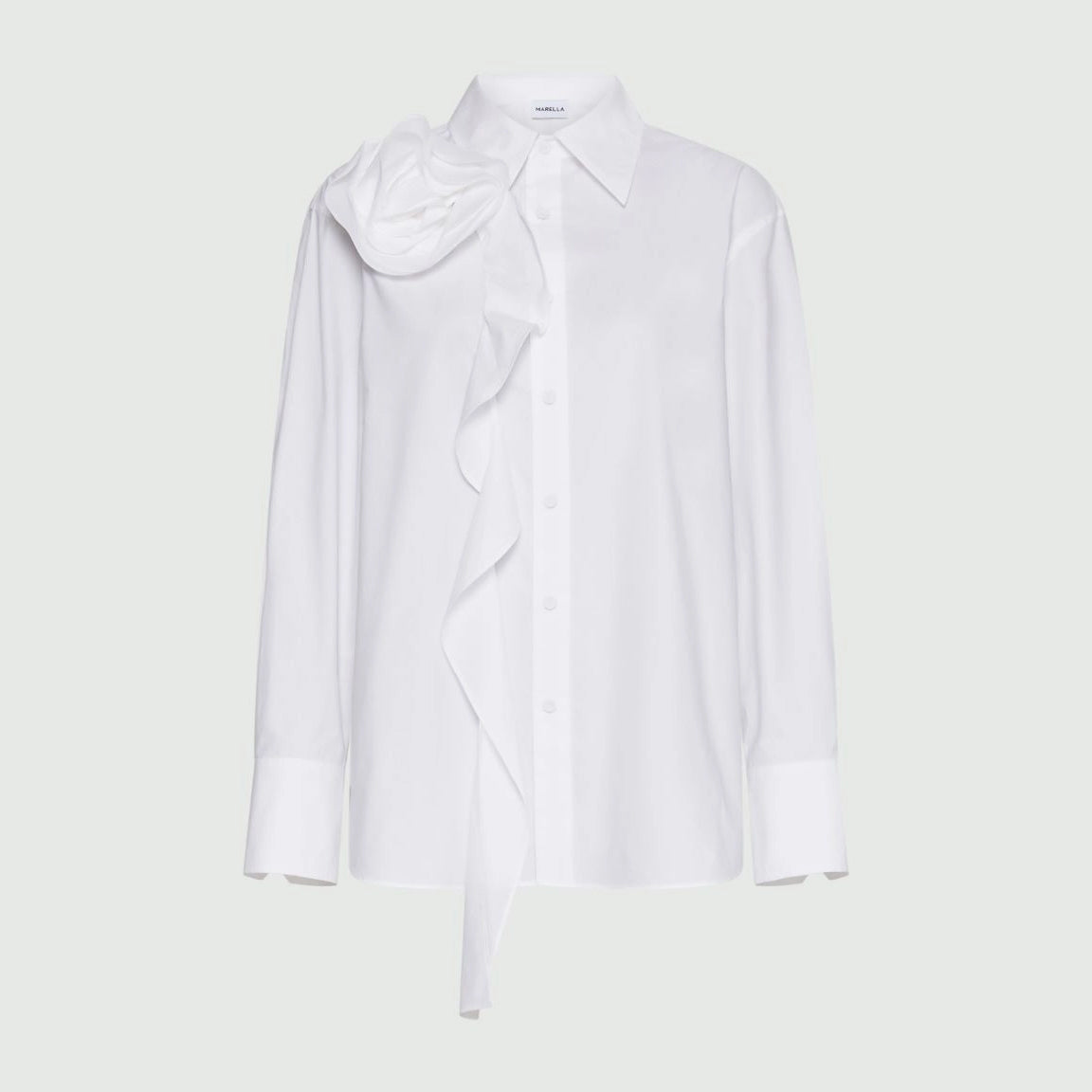 Ketch Cotton Rose Shirt - White