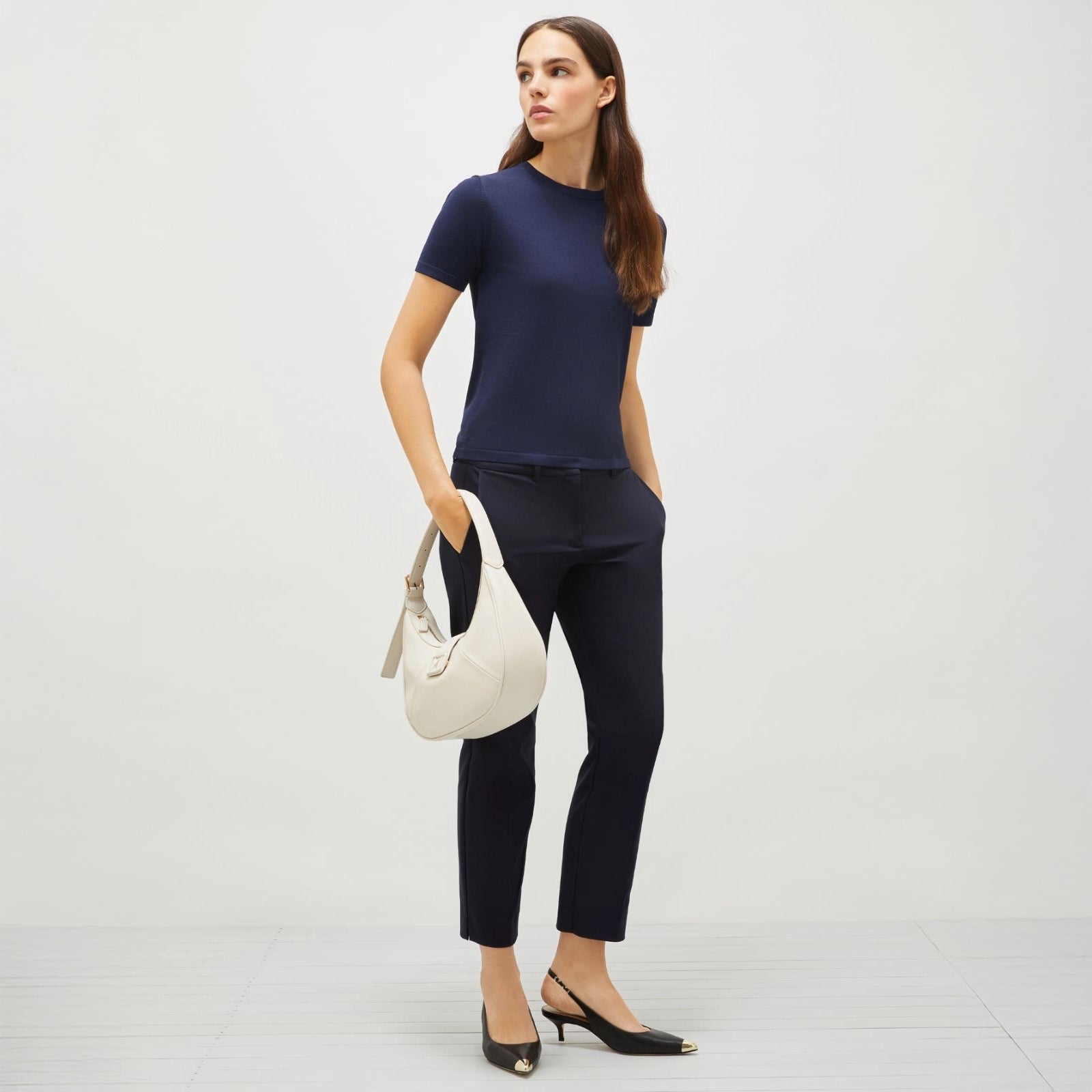 Miele Stretch Crop Trouser - Navy