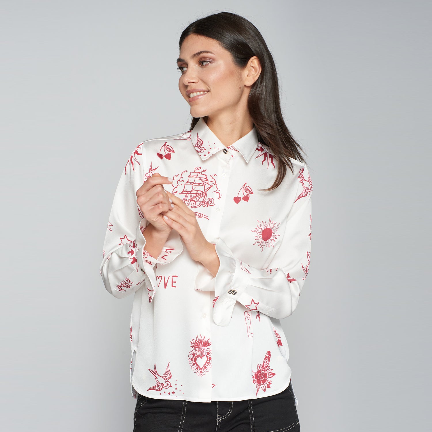 Alba Mystical Shirt - White / Red