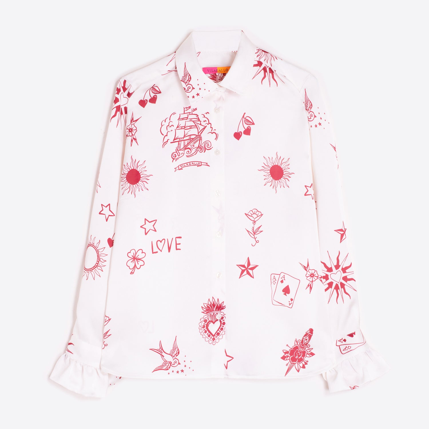 Alba Mystical Shirt - White / Red