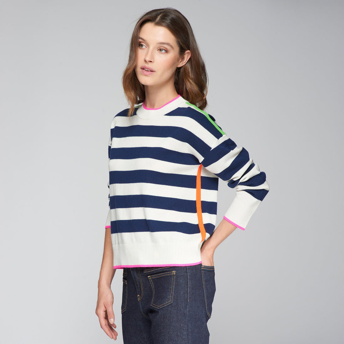 Intarsia Tiger Jumper - Navy