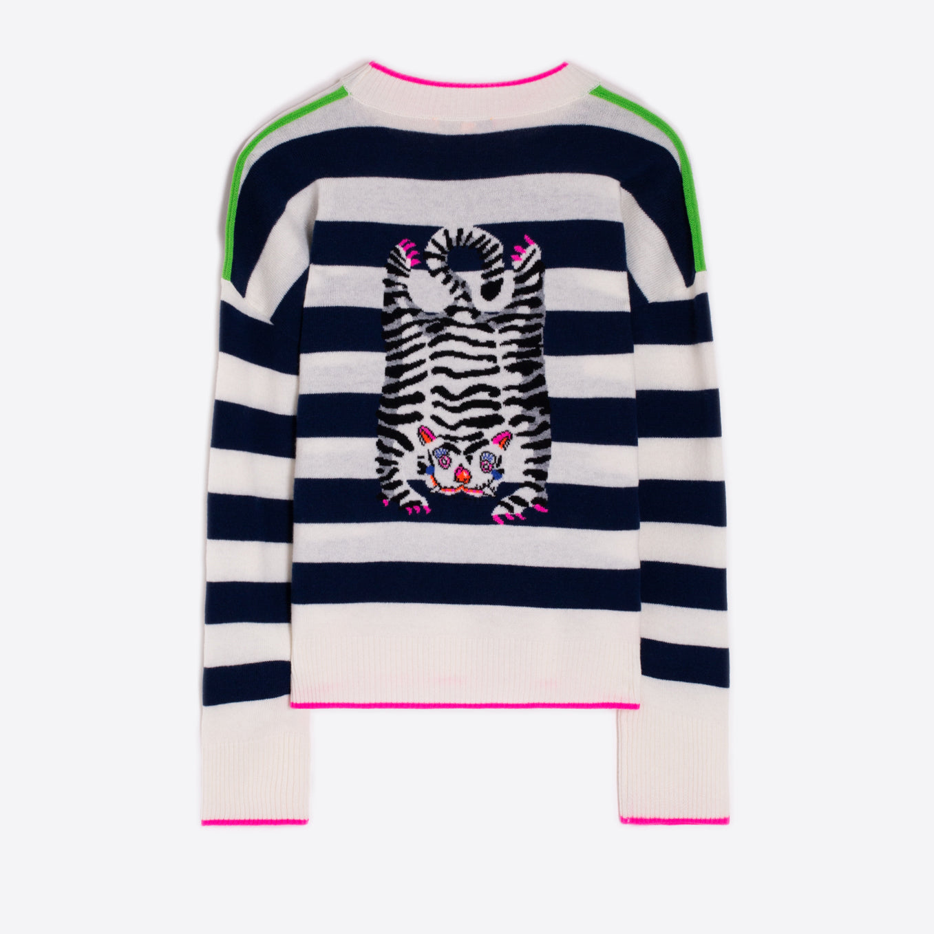 Intarsia Tiger Jumper - Navy