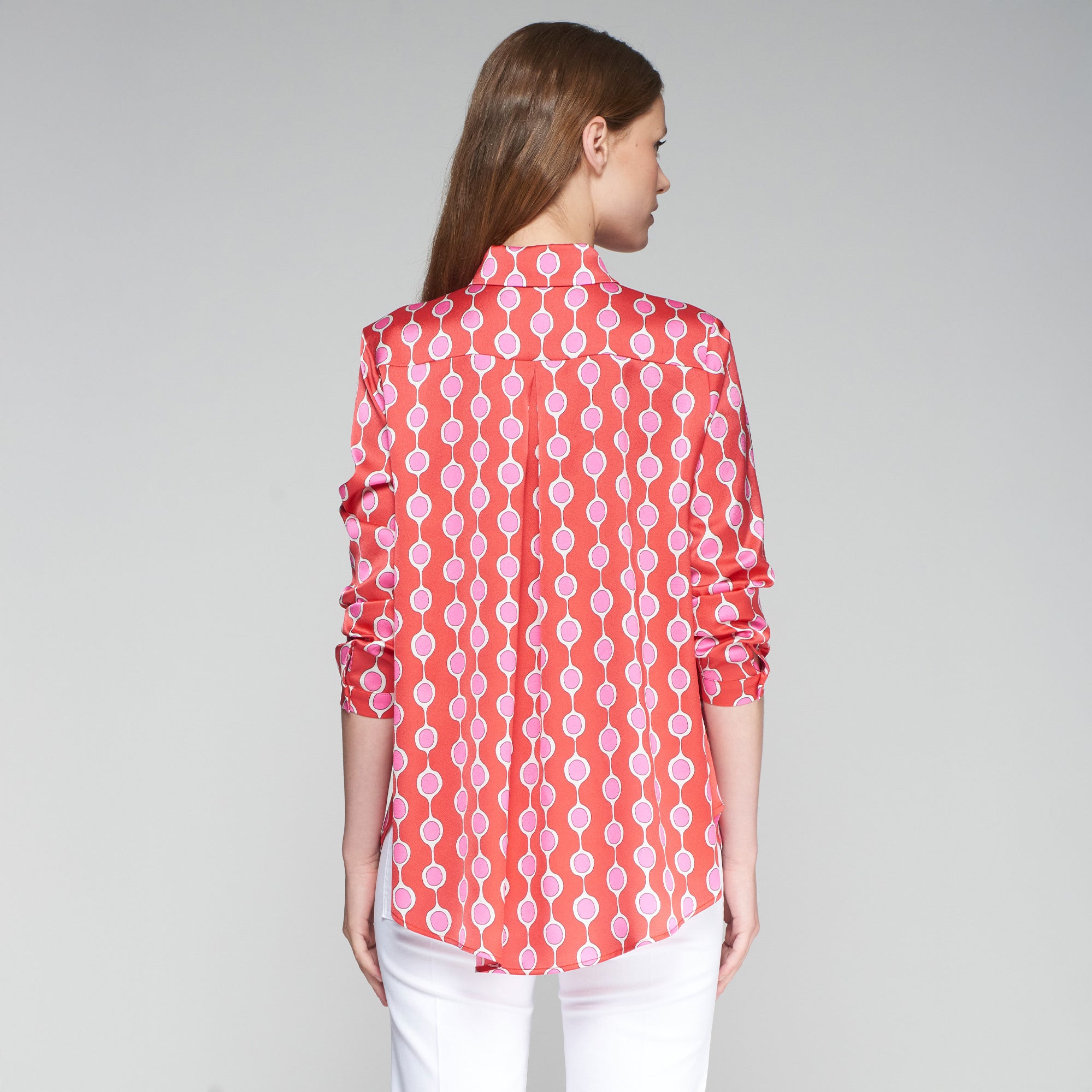 Anastacia Spot Shirt - Red/Pink