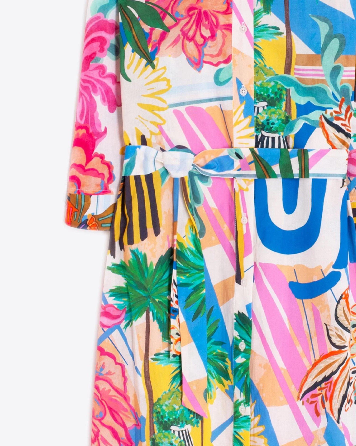 Isota Exotic Printed Shirt Dress - Multi