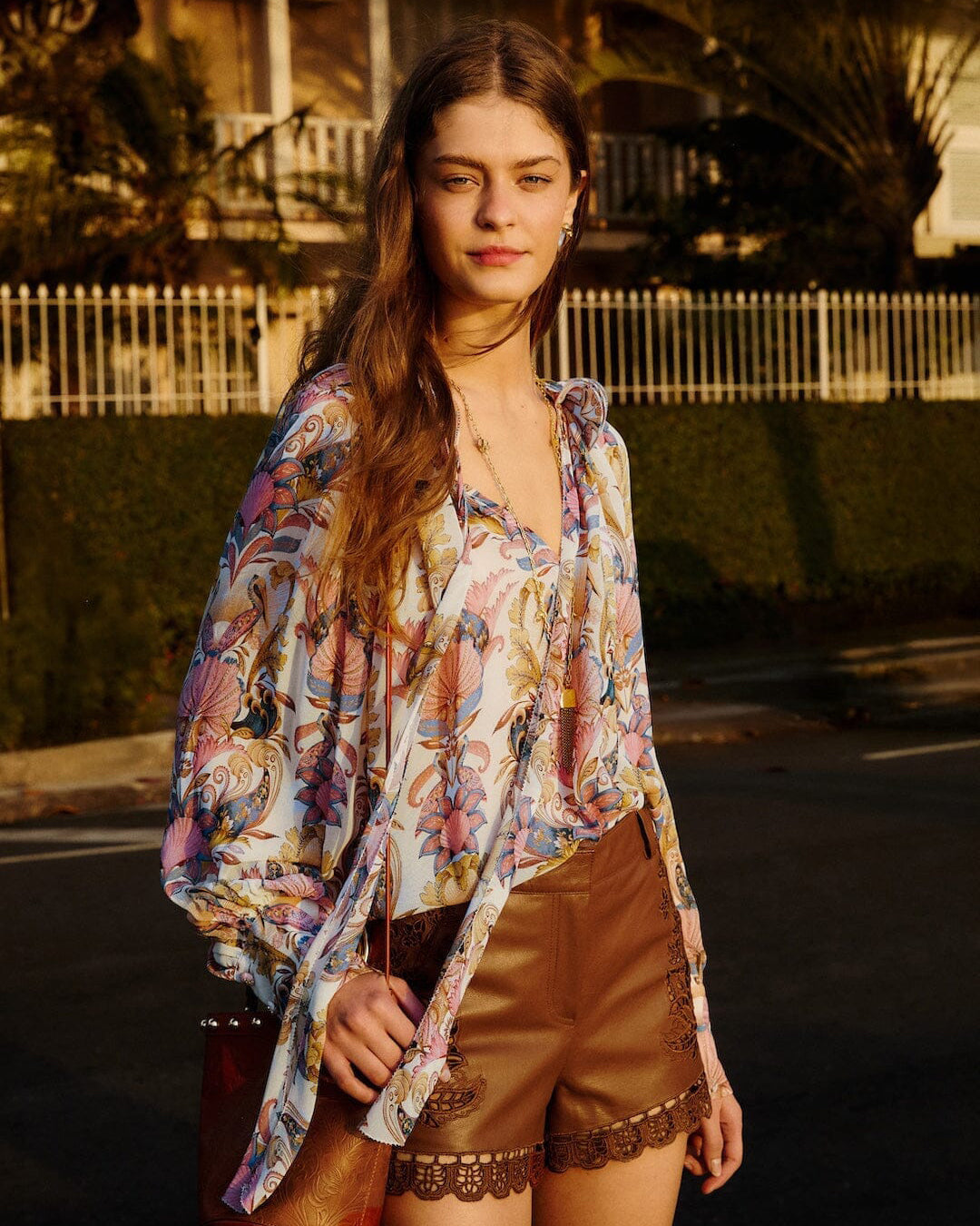 Long Sleeve Blouse - Sea Garden Off-White