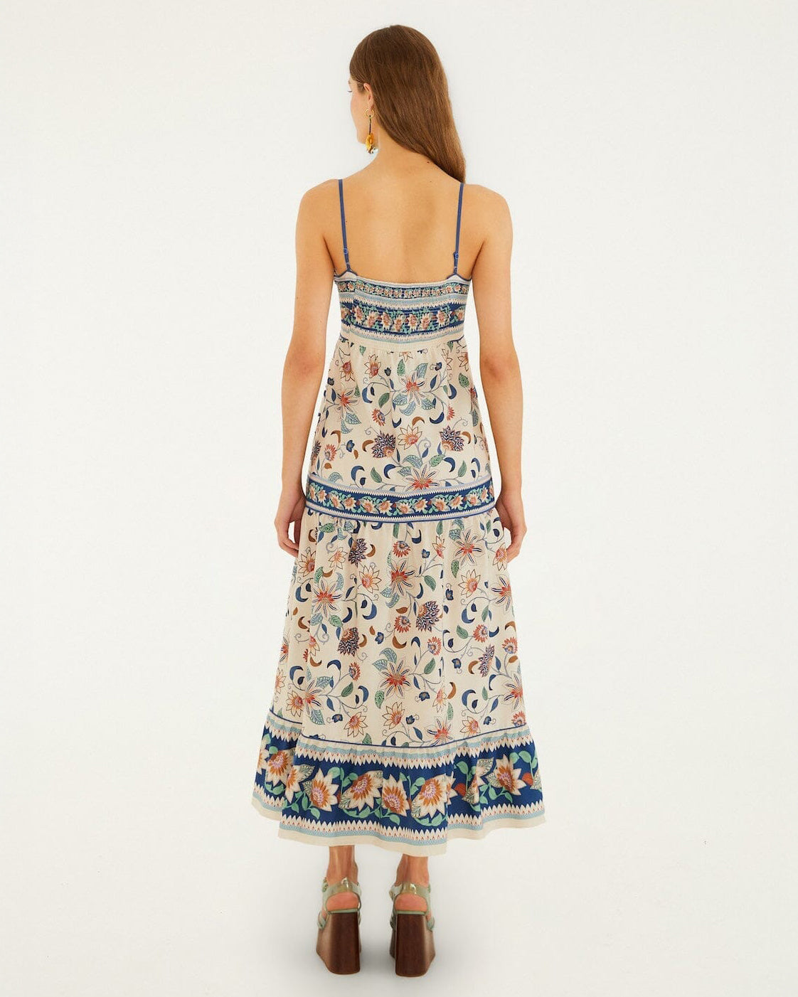 Tapestry Midi Dress - Floral Delhi Tapestry Light Pink