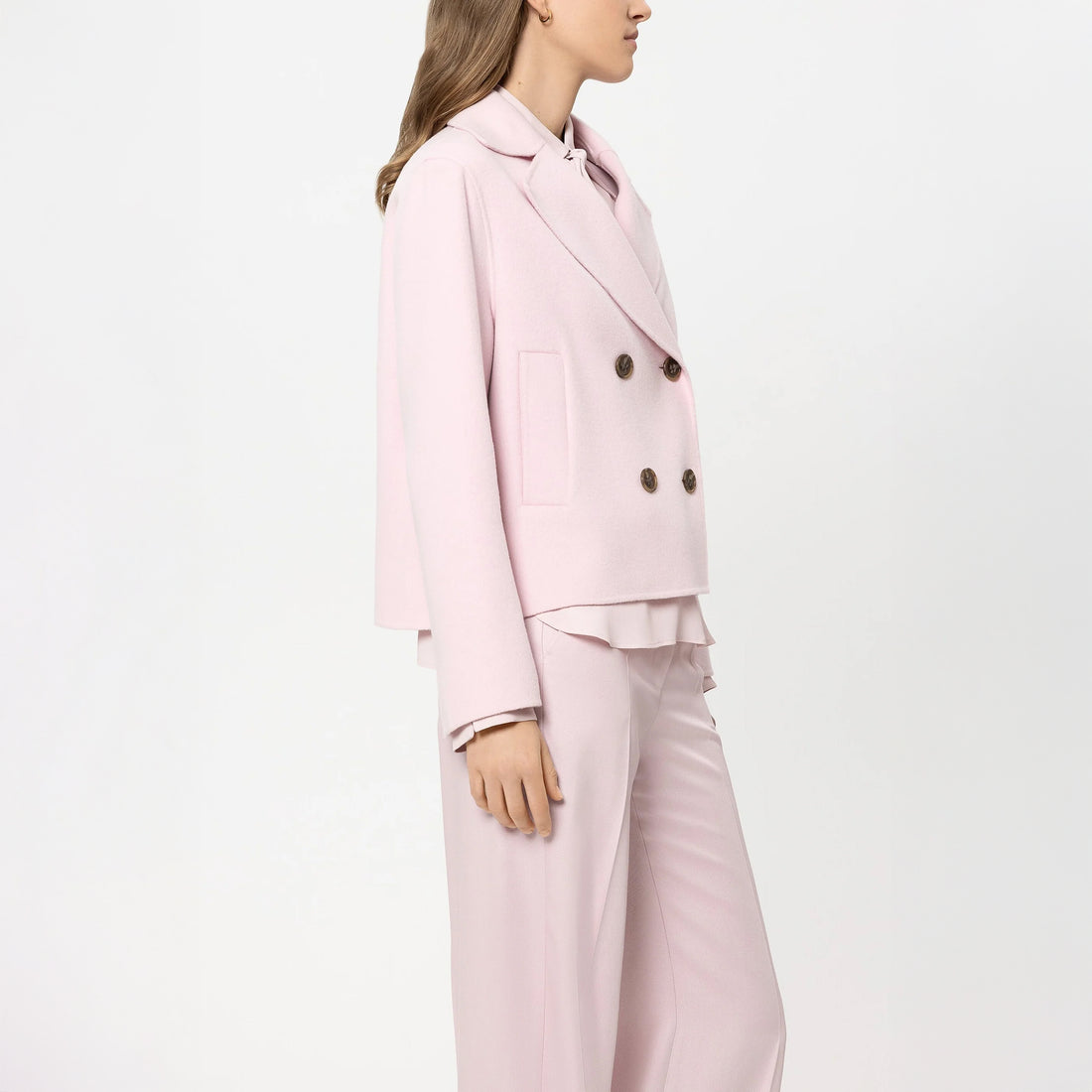 Doubleface Wool/Cashmere Jacket - Creamy Blush