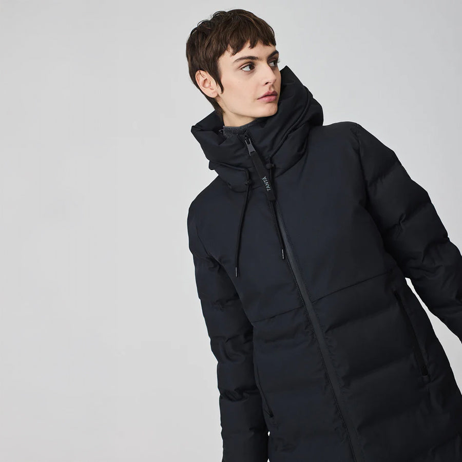 Snestorm Long Side Zip Puffa Coat - Dark Navy