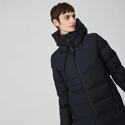 Snestorm Long Side Zip Puffa Coat - Dark Navy
