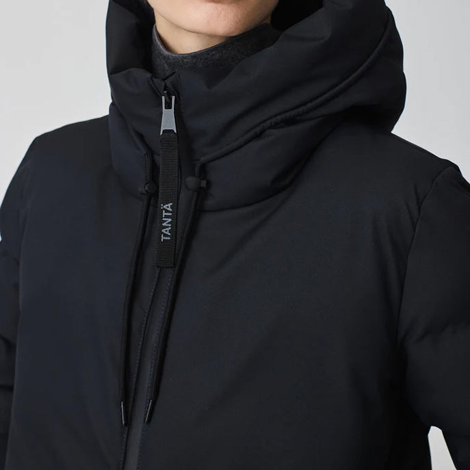 Snestorm Long Side Zip Puffa Coat - Dark Navy