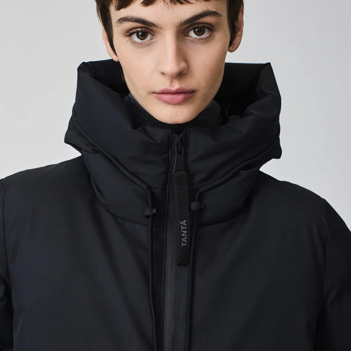 Snestorm Long Side Zip Puffa Coat - Dark Navy