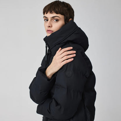 Snestorm Long Side Zip Puffa Coat - Dark Navy