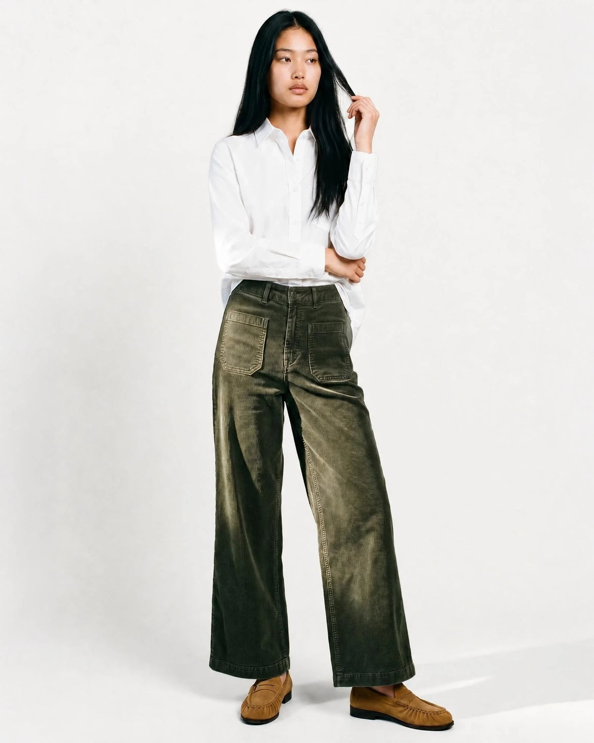 Lucia Cord Trousers - Khaki