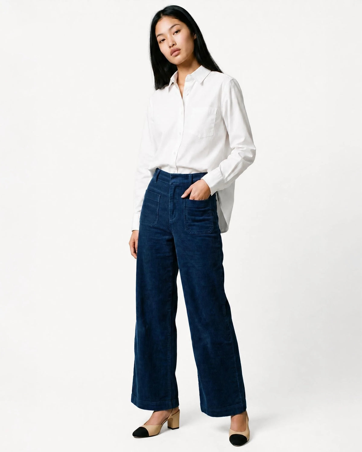 Lucia Cord Trousers - Navy