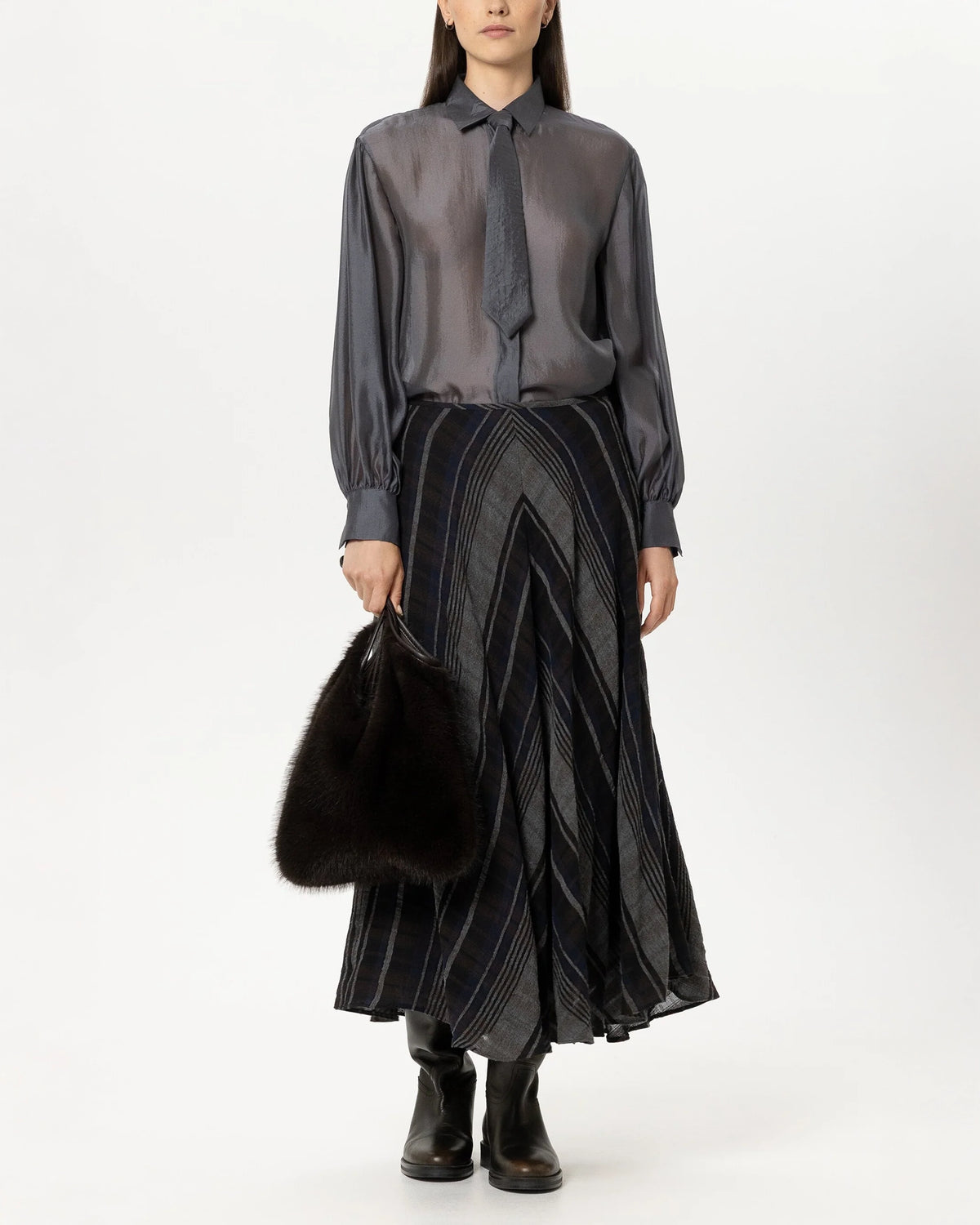 Check Skirt - Multi