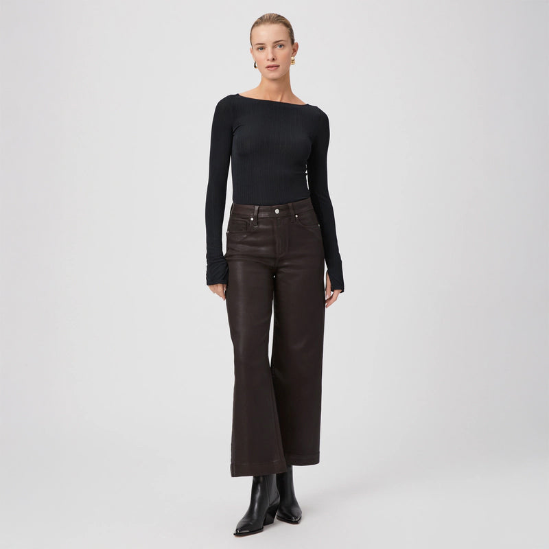 Anessa Ankle Wide Leg - Chicory Coffee Luxe Coating