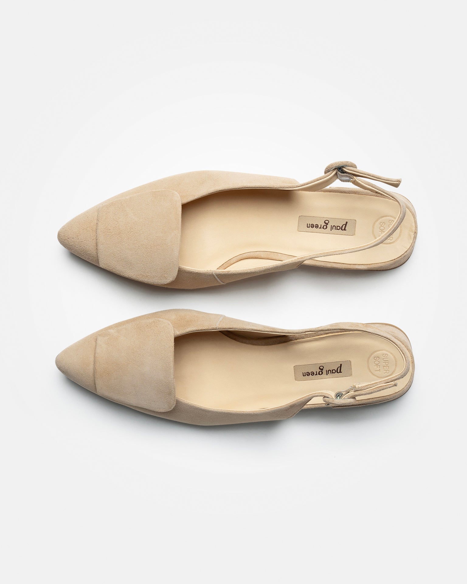 Pointed Sling Back - Beige