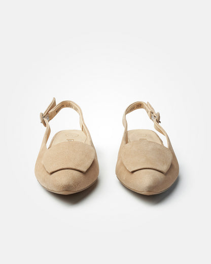 Pointed Sling Back - Beige