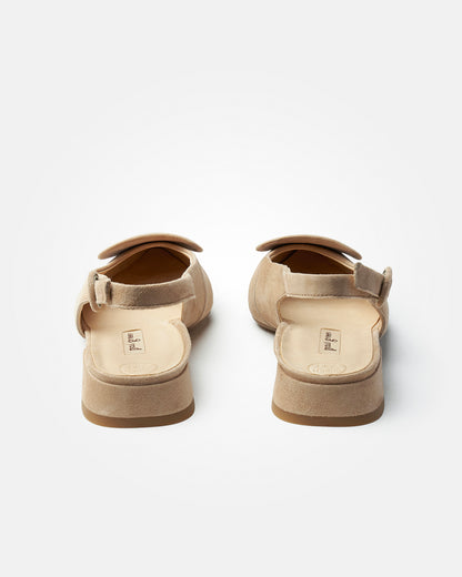 Pointed Sling Back - Beige