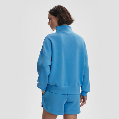 Hawley Half Zip Sweat - Azure Blue