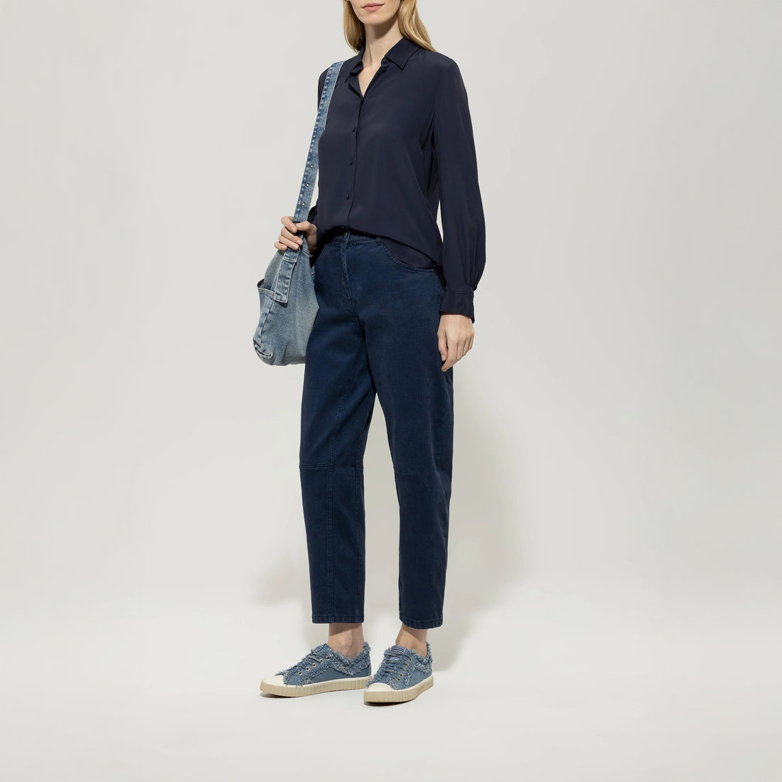 Barrel Leg Jean - Jeans Blue