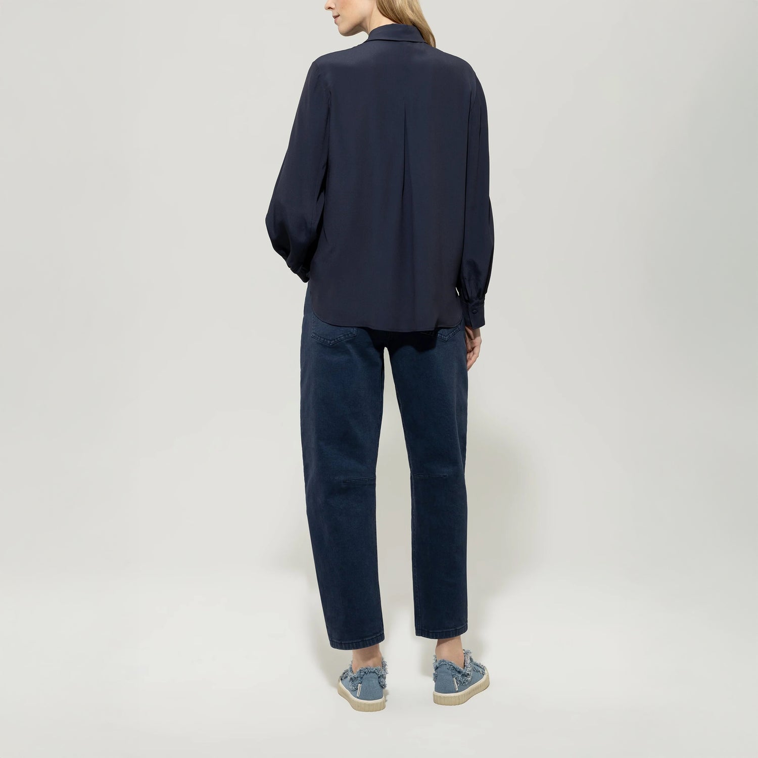 Barrel Leg Jean - Jeans Blue