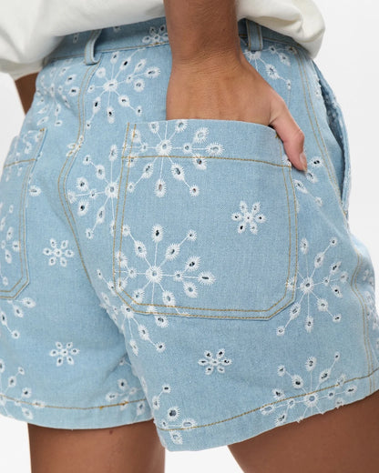 Nudelilah Shorts - Light Blue Denim