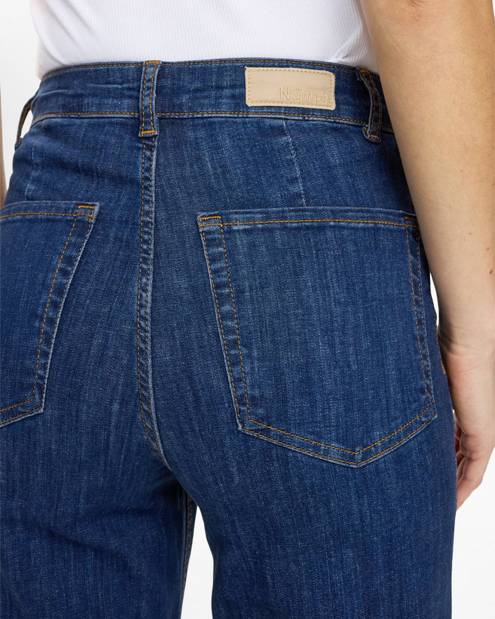 Nuparis Hr Wide Jeans - Dark Blue Denim