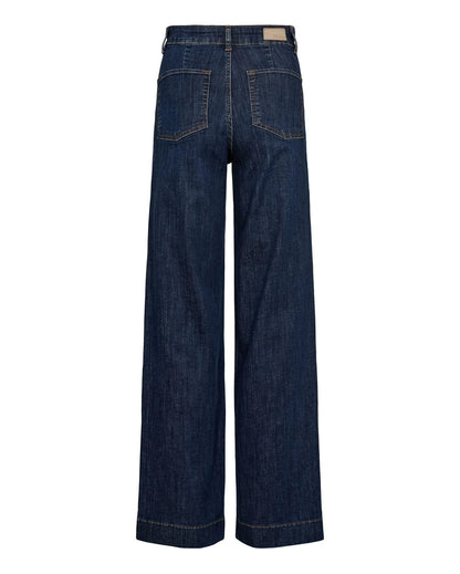 Nuparis Hr Wide Jeans - Dark Blue Denim