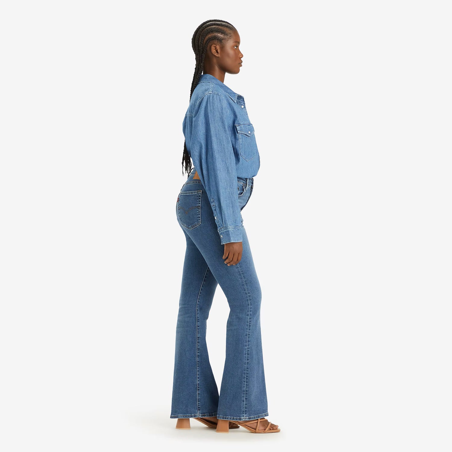 726 High-Rise Flare Jeans - Blue Wave Mid