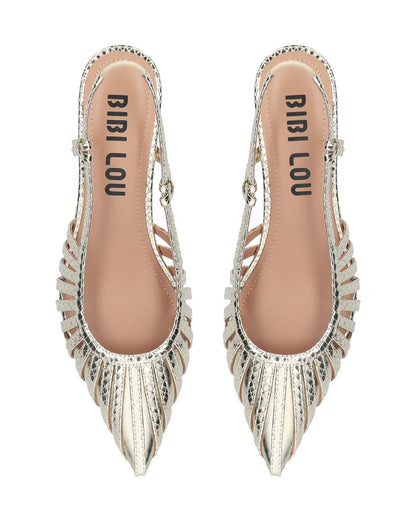 Metallic Sling Back - Gold