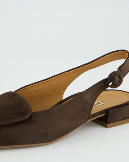 Pointed Sling Back - Brown