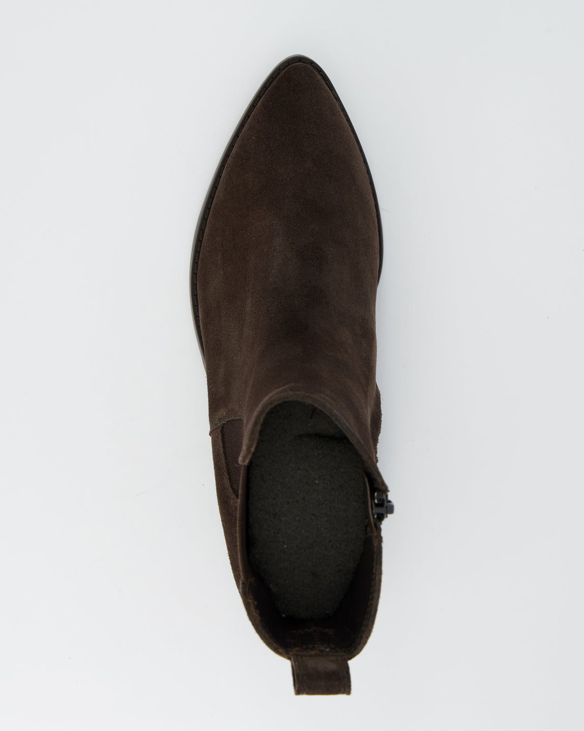 Pointed Suede Ankle Chelsea Boot - Mocca