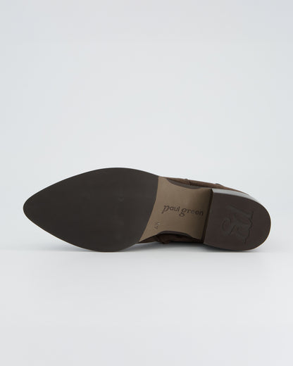 Pointed Suede Ankle Chelsea Boot - Mocca
