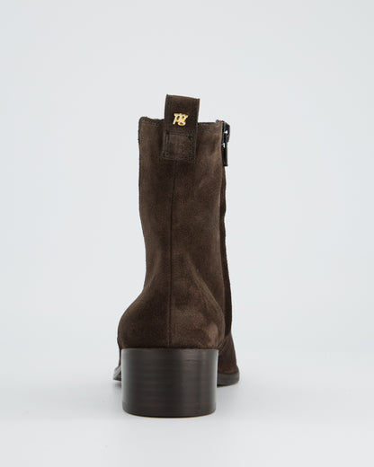 Pointed Suede Ankle Chelsea Boot - Mocca