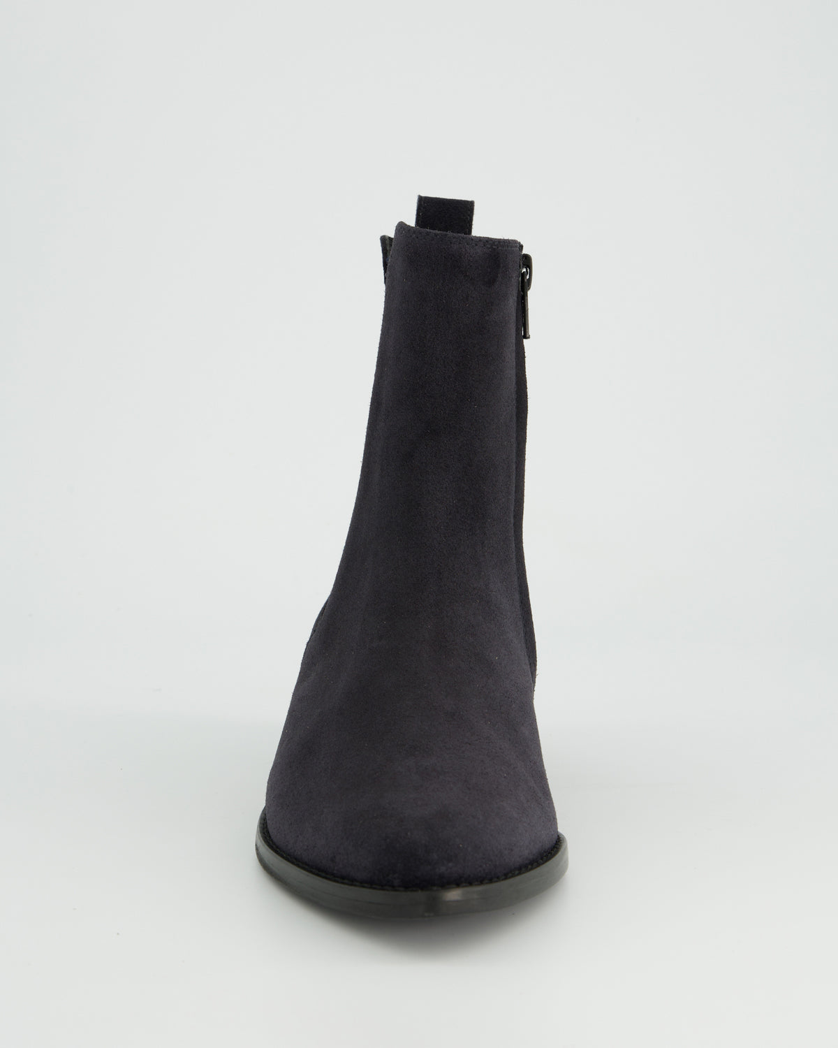 Pointed Suede Ankle Chelsea Boot - Navy