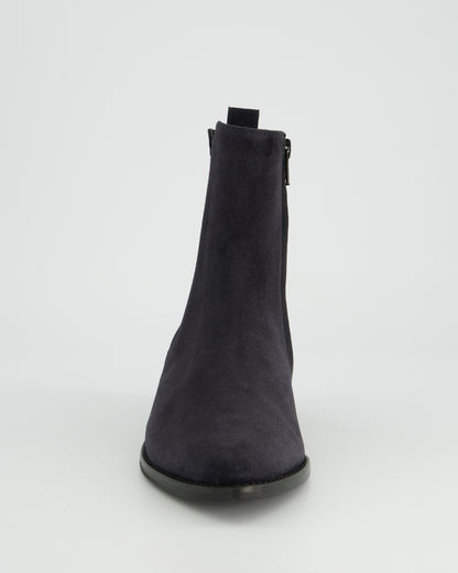 Pointed Suede Ankle Chelsea Boot - Navy