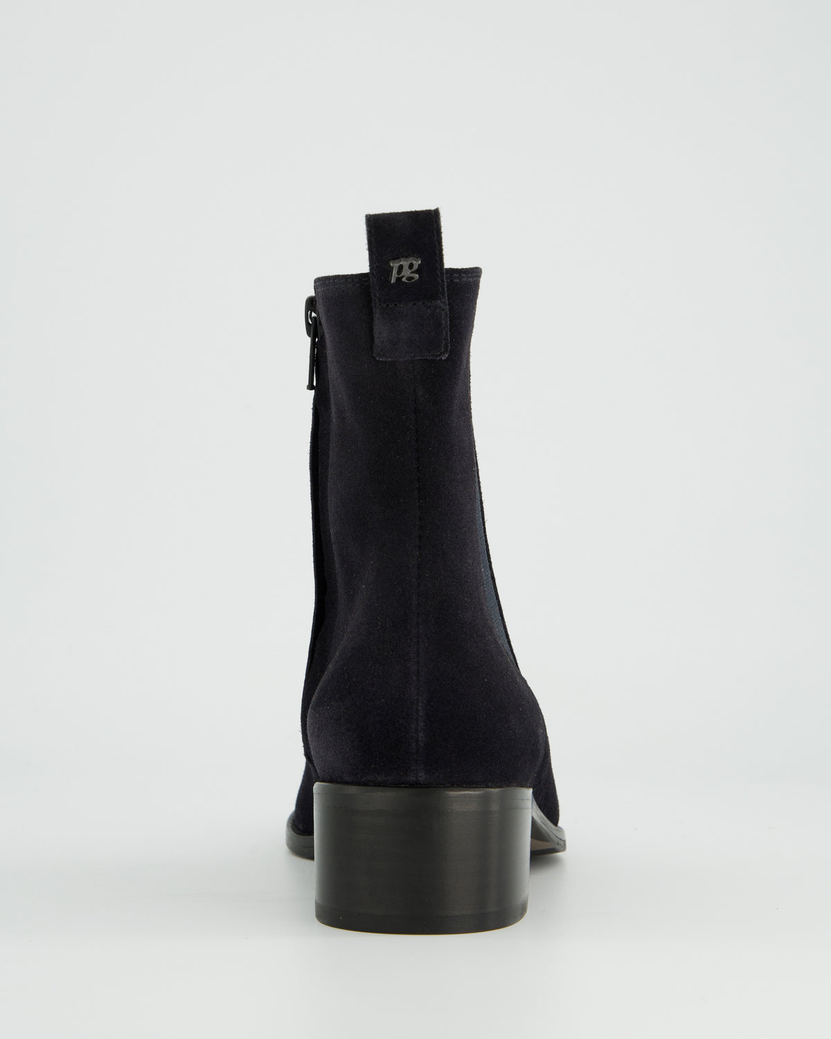 Pointed Suede Ankle Chelsea Boot - Navy