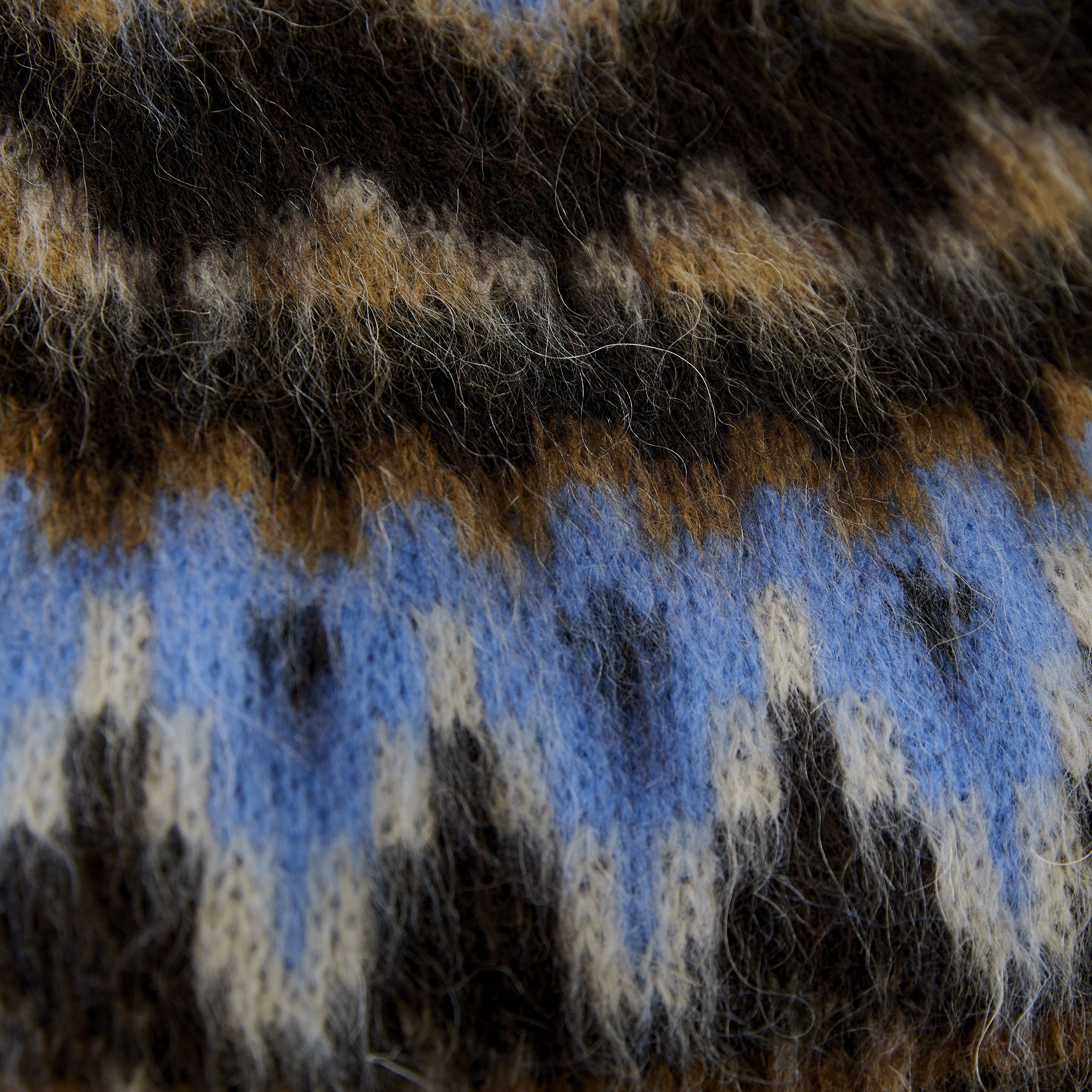 Intarsia Jumper - Camel Blue