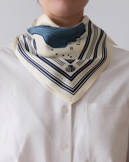 Aquarius Silk Scarf - Cream