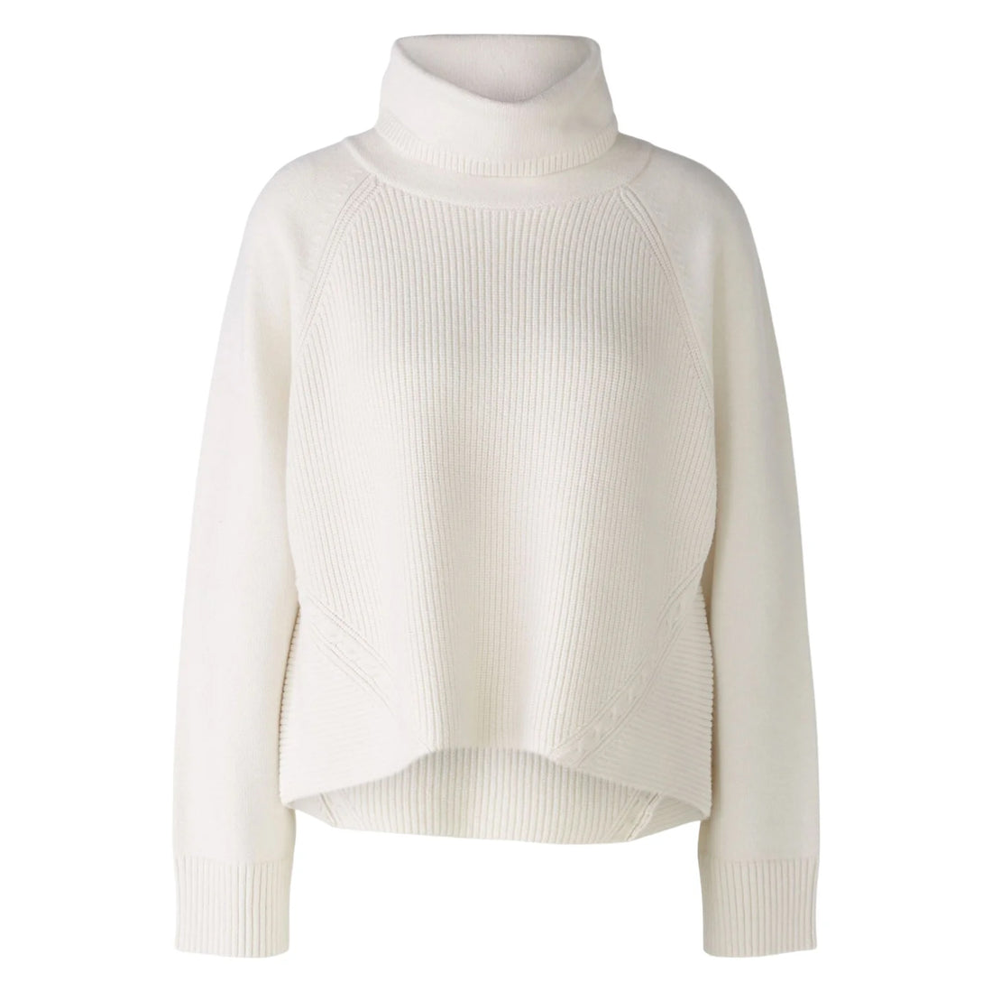 White Roll Neck Jumper - White