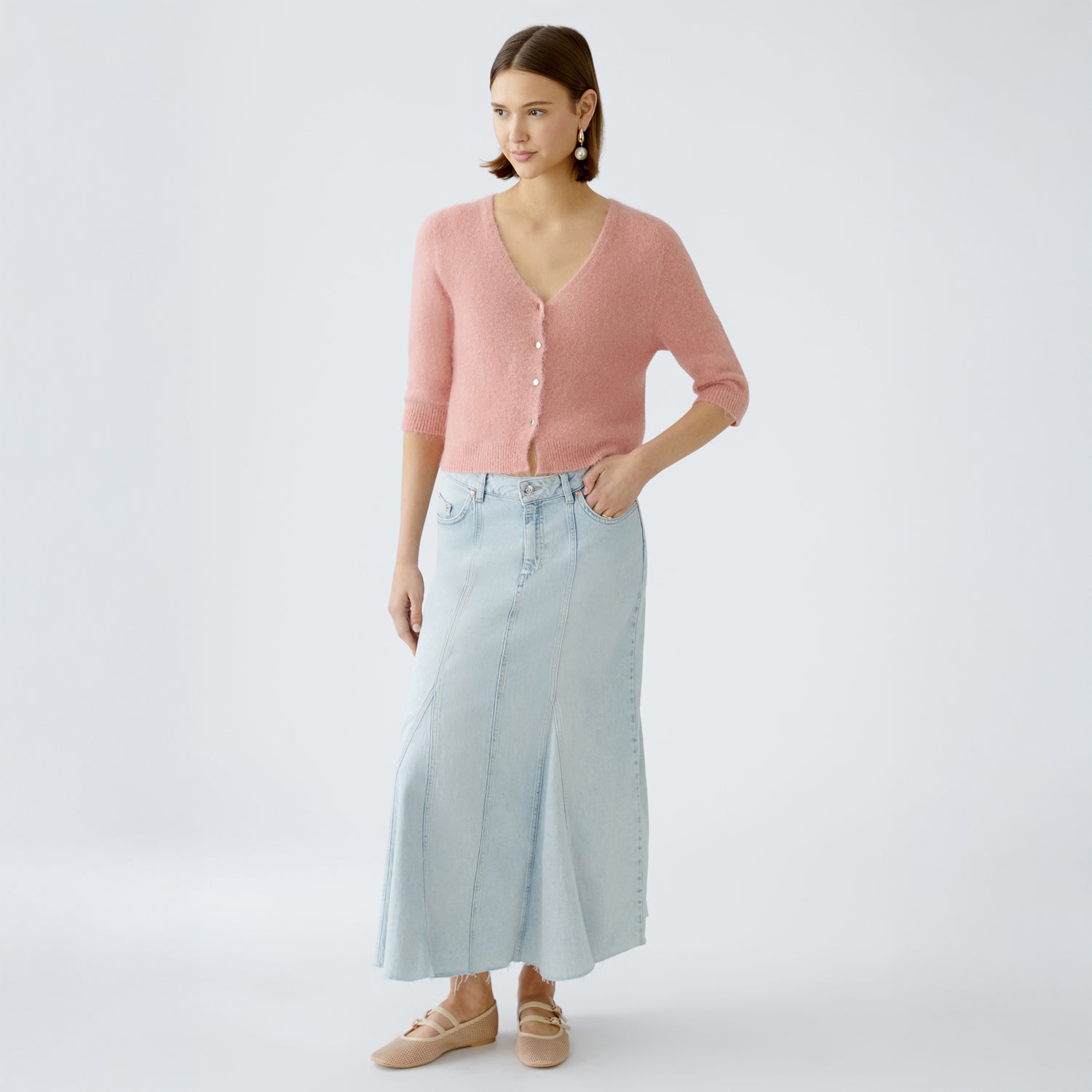 Short Cardigan - Coral Punch