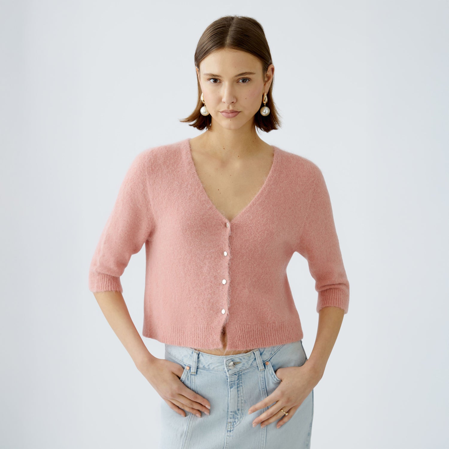 Short Cardigan - Coral Punch