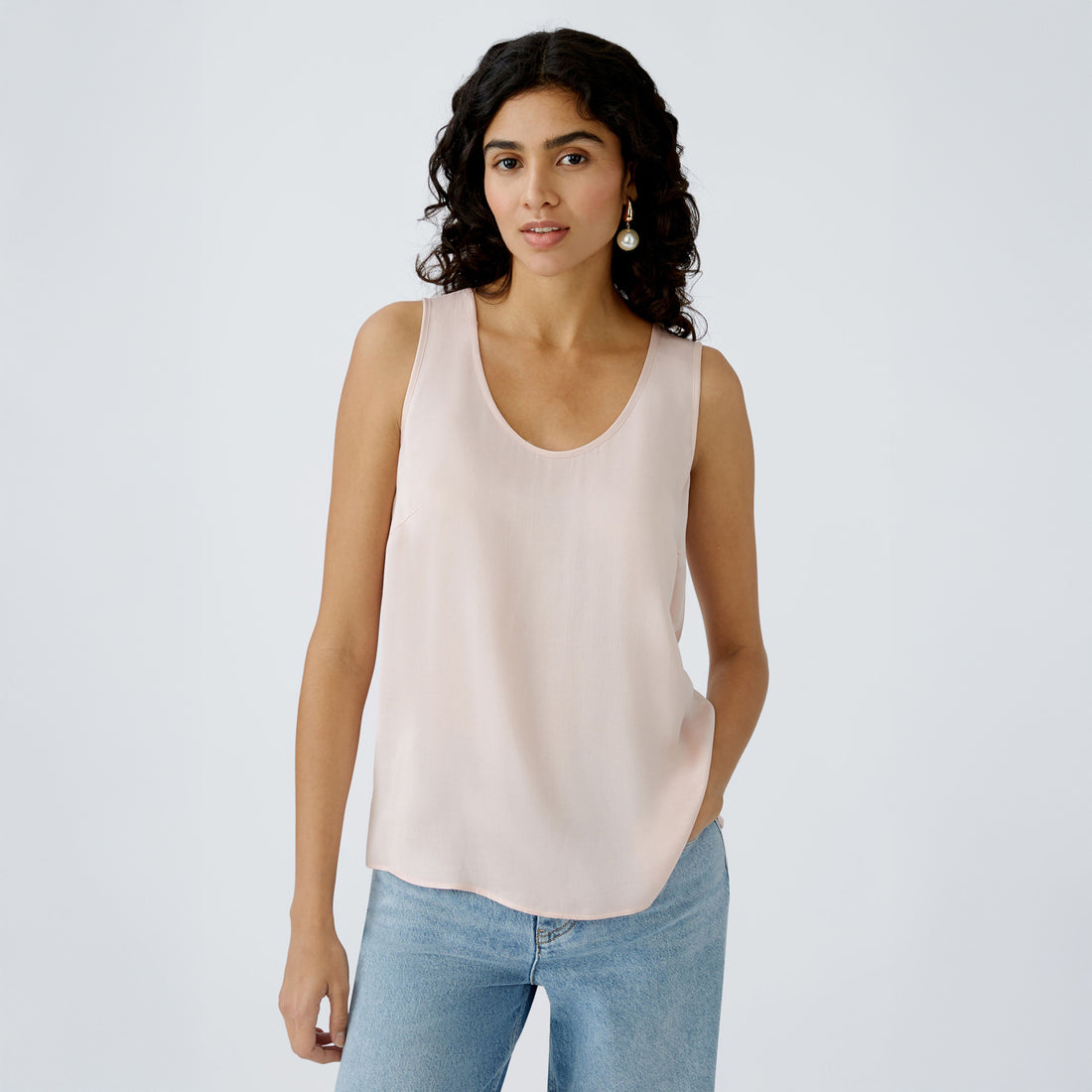 Silky Vest Top - Peach Whip