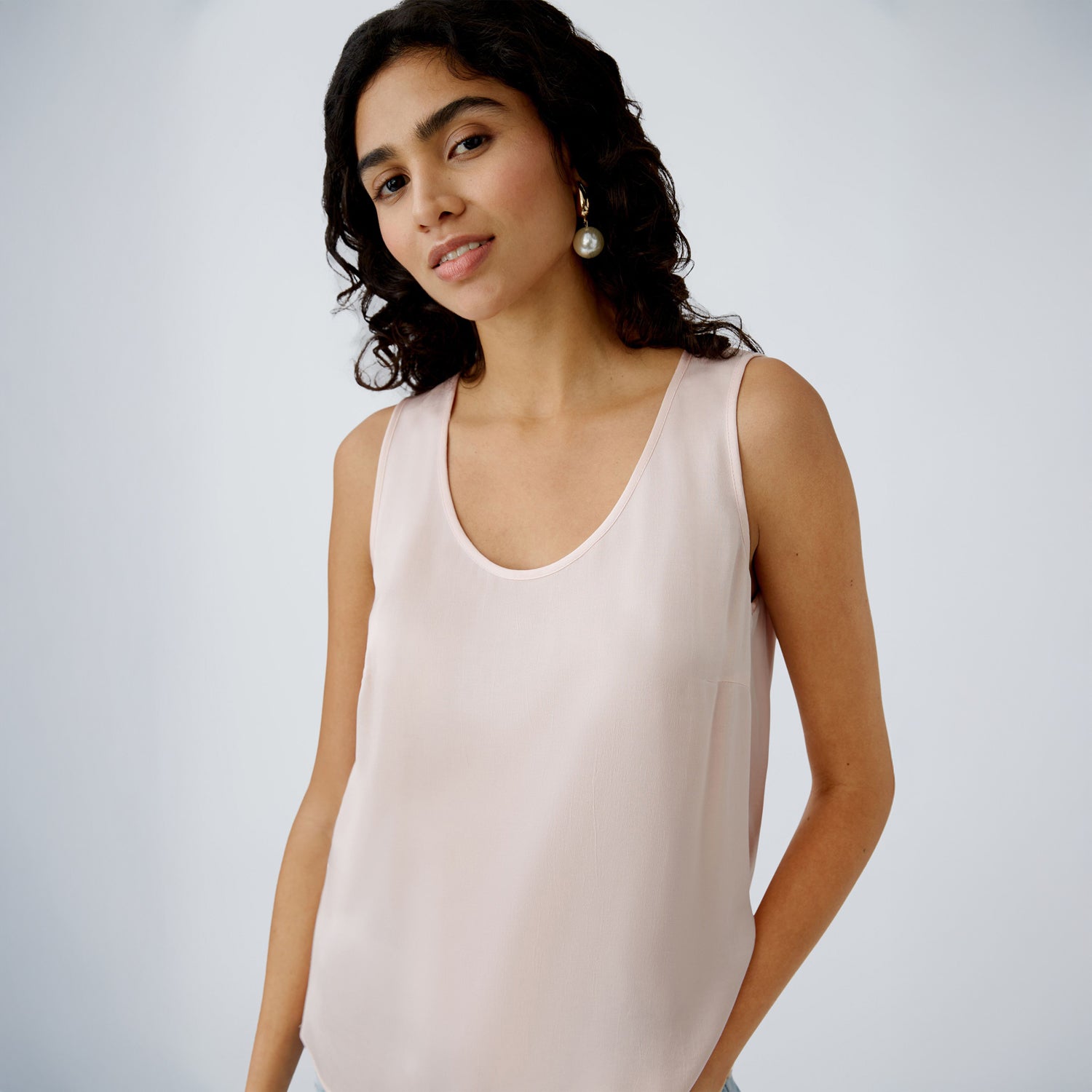 Silky Vest Top - Peach Whip