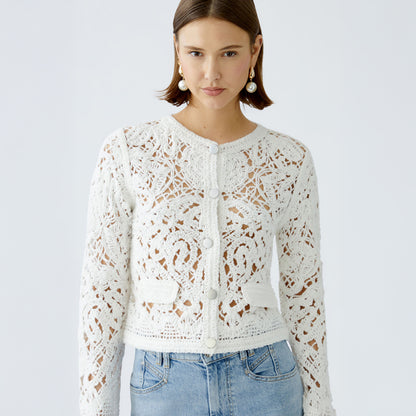 Crochet Cardigan - Cloud Dancer