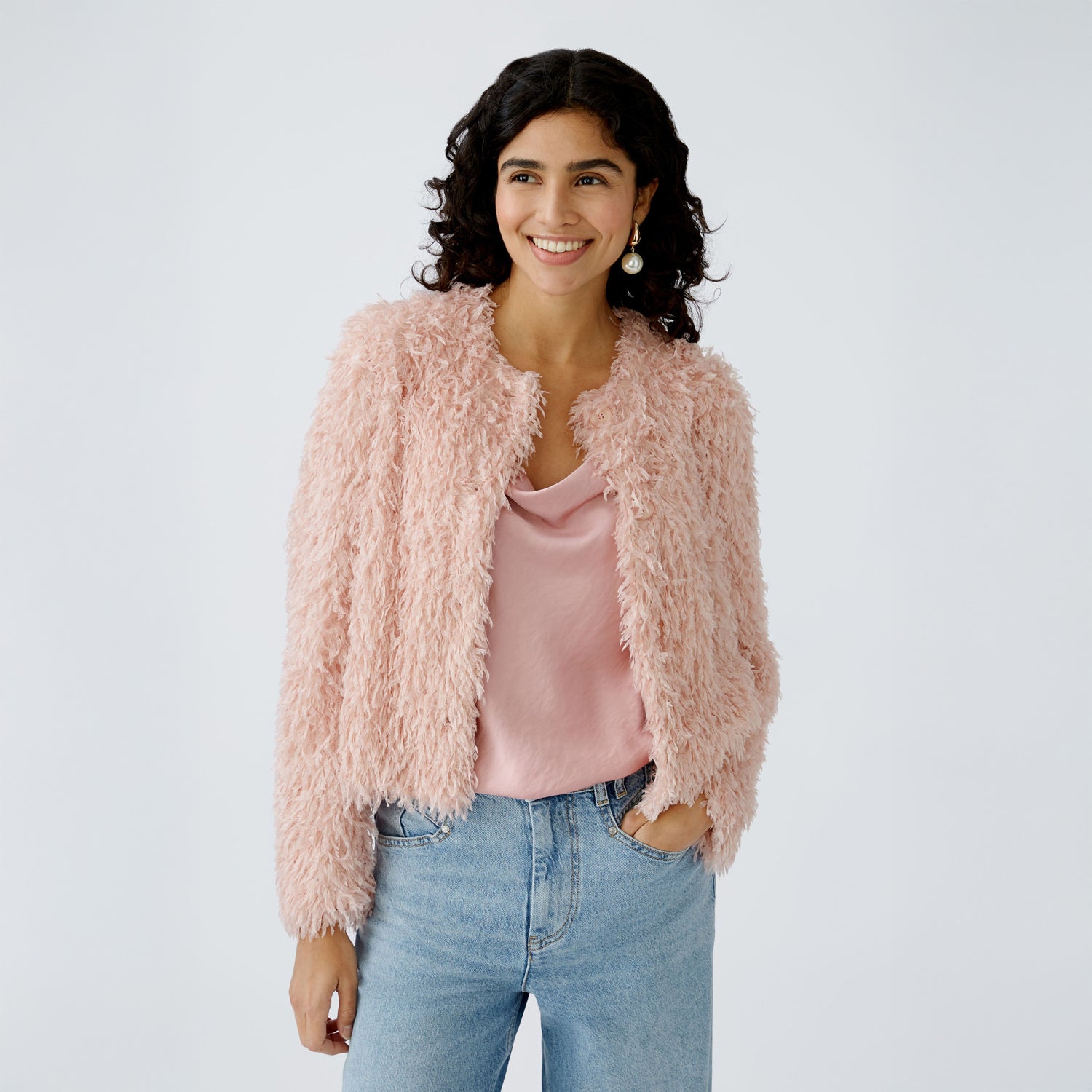 Shaggy Jacket - Pale Mauve