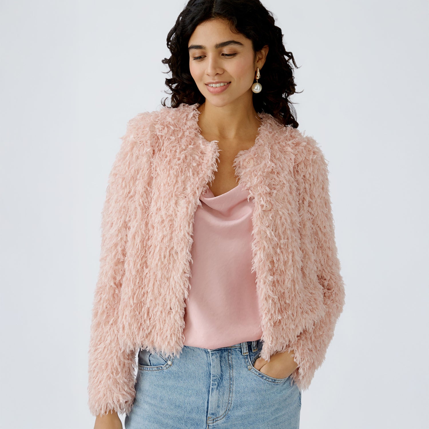 Shaggy Jacket - Pale Mauve