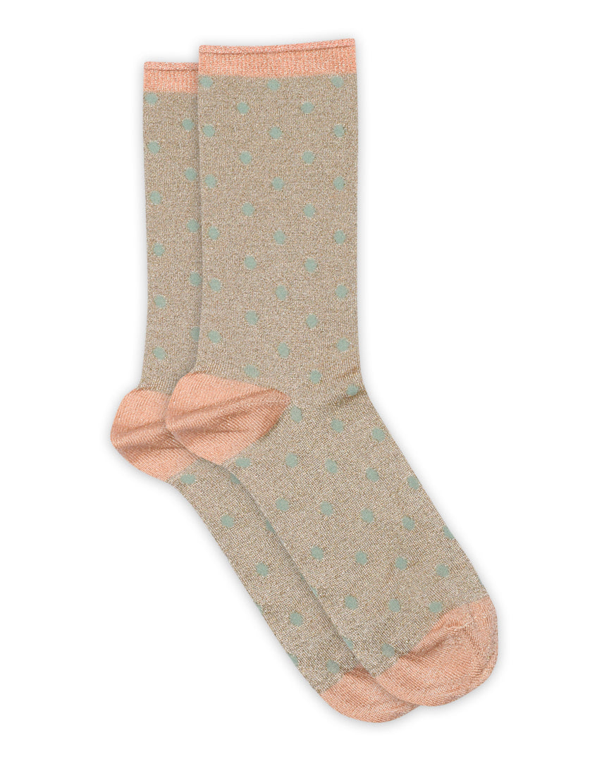 Donna Glitter Socks - Guava